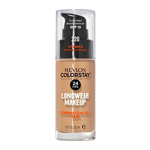 Revlon Liquid Foundation, ColorStay Face Makeup for Combination & Oily Skin, SPF 15, Medium-Full Coverage with Matte Finish, 220…