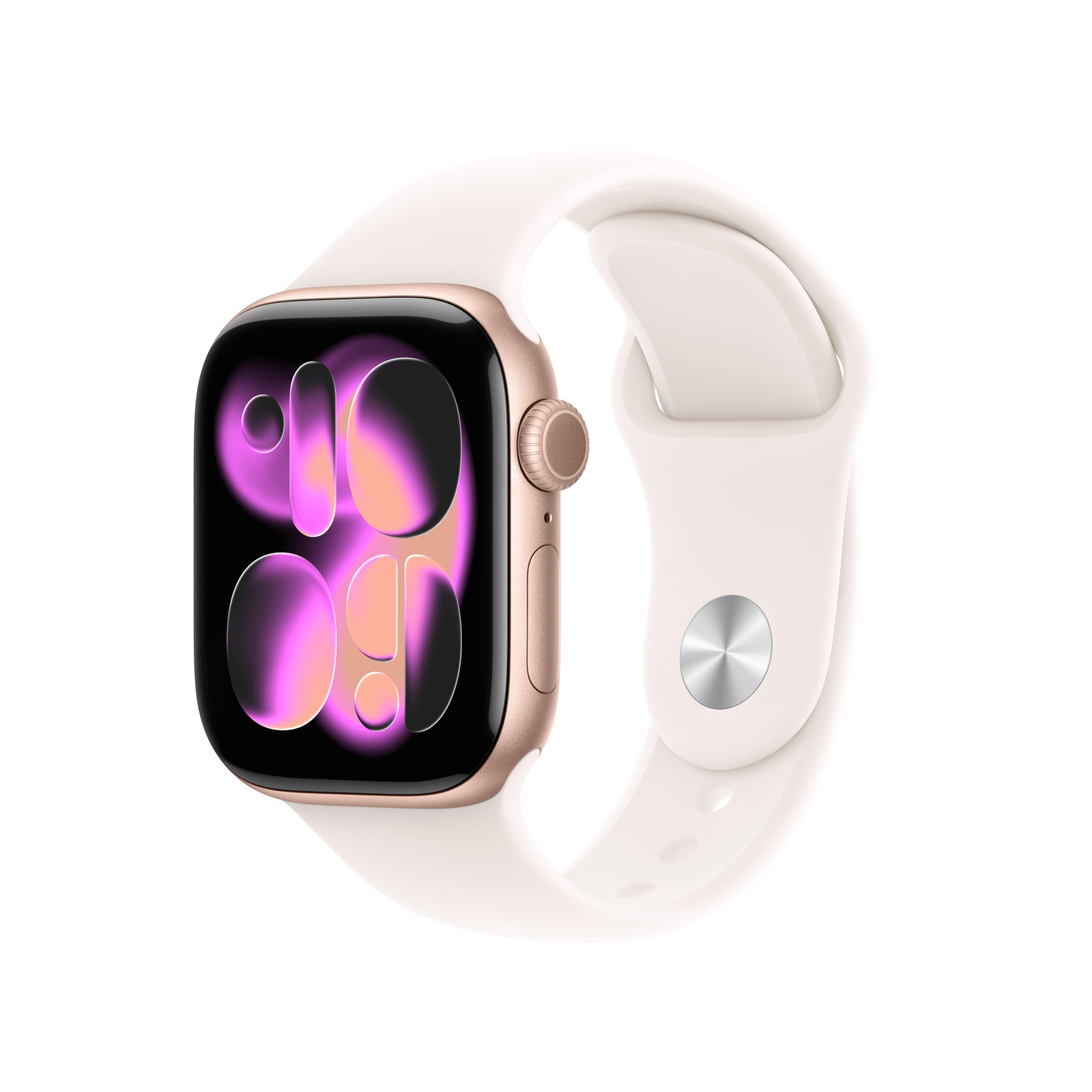 Apple Watch Series 11 [GPS 42mm] Smartwatch with Rose Gold Aluminum Case with Light Blush Sport…