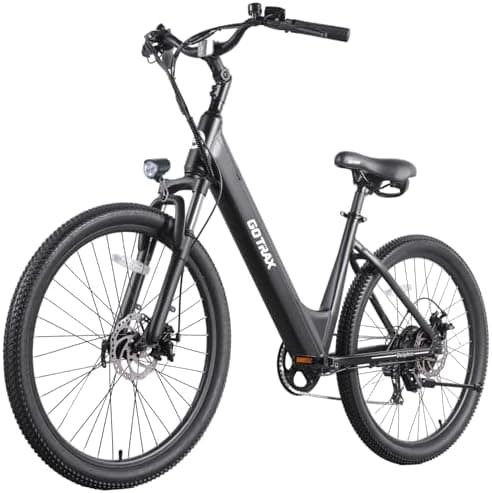 Gotrax Dolphin 26" Electric Bike, Max Range 30Miles(Pedal-assist1) & 20Mph Power by Peak 500W, 5 Pedal-Assist Levels & Front…