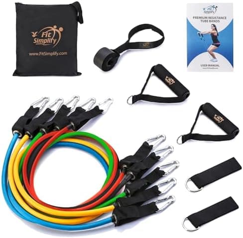 Fit Simplify Resistance Tube Bands 12 Piece Set with Instruction…