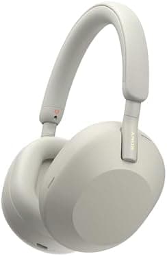 Sony WH-1000XM5 Premium Noise Canceling Headphones, Auto NC Optimizer, 30-Hour Battery, Alexa Voice Control, Silver