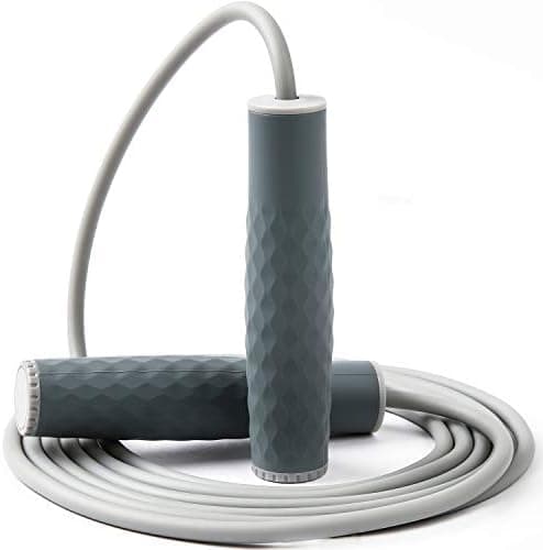 Weighted Jump Rope Workout-1LB Professional Skipping Rope with Adjustable Length and Silicone Comfortable Grips,Heavy Jumpropes…