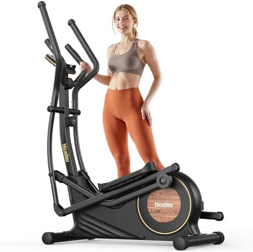 Niceday Elliptical Exercise Machine, Elliptical Machine for Home, Magnetic Elliptical Trainer with 15.5IN-19IN Stride, 16…