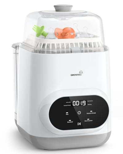 Grownsy EaseClean Bottle Washer Pro | All-in-One Bottle Washer and Sterilizer and Dryer | Baby Bottle Washer for Bottles, Pump…