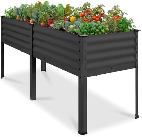 Best Choice Products 72x24x30in Non Toxic Galvanized Raised Garden Bed, Metal Elevated Planter Box…