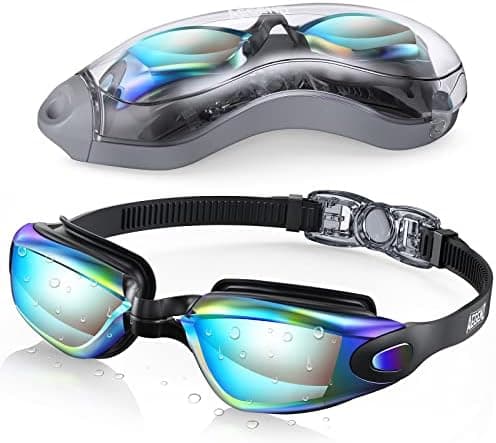Aegend Swim Goggles, Swimming Goggles No Leaking Full Protection Adult Men Women Youth Global Recycled Standard