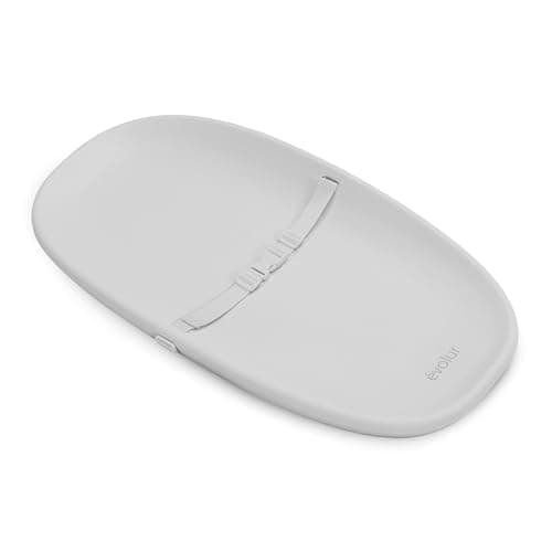 Evolur Eva Baby Changing Pad in Light Gray, Soft, Lightweight and Portable Changing Pad, Fits All Changing Table, Waterproof Firm…