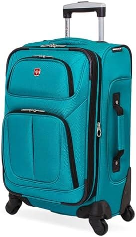 SwissGear Sion Carry-On Spinner Luggage, Softside Expandable…