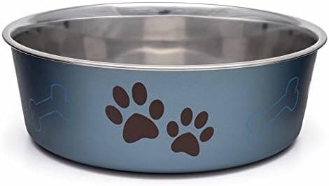 Loving Pets Bella Dog Bowls- Stainless Steel Dog & Cat Bowls - Spill Proof Dog Food Bowl, Cat Bowl, Puppy Essentials & Pet…