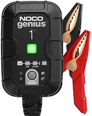 NOCO GENIUS1: 1A 6V/12V Smart Battery Charger – Automatic Maintainer, Trickle Charger & Desulfator with Overcharge Protection &…
