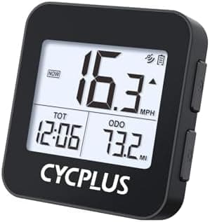 CYCPLUS GPS Bike Computer, Wireless Cycling Computer with Automatic Backlight, Bicycle Speedometer Odometer with Waterproof and…