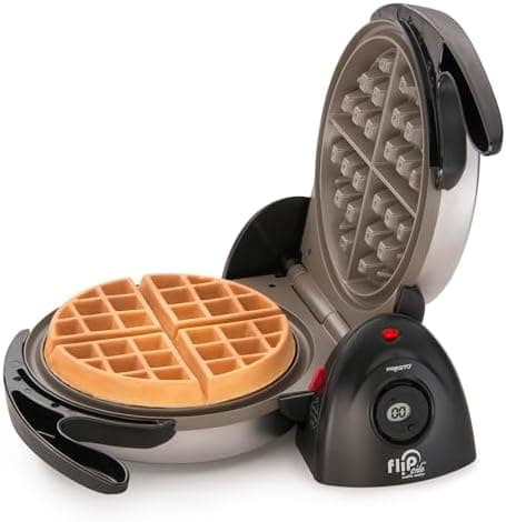 Presto 03510 Ceramic FlipSide Belgian Waffle Maker, Nonstick, Cool…