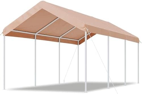 Aoxun 10x20 ft Heavy Duty Carport with Tarp & Wind Resistance…