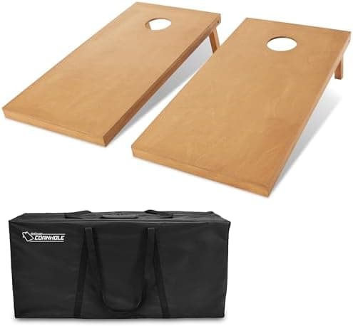 GoSports 4 ft x 2 ft Regulation Size Wooden Cornhole Boards Set with…