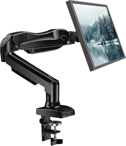 HUANUO FlowLift™ Single Monitor Mount, 13 to 32 Inch Monitor Arm, Adjustable Monitor Stand, Vesa Mount with…
