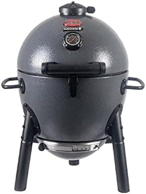 Char-Griller® AKORN® Jr. Portable Kamado Charcoal Grill and Smoker with Cast Iron Grates and Locking Lid with 155 Cooking Square…