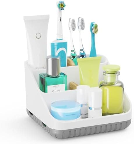Chintu Bathroom Toothbrush Holders for Countertop - Electric Toothbrush Organizer 6 Slots Tooth Brush…