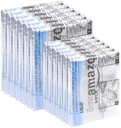 Amazon Basics Roll-Up Travel Compression Storage Bags for Clothes and Towels, No Vacuum Needed, Clear, 12 Pack (6 Small & 6…