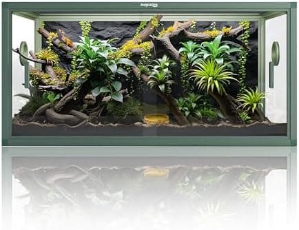 Phailozoo 50 Gallon Reptile Enclosure, Colorful Aluminum Frames Reptile Tank Assemble Within 6 Steps, Rust Proof Mesh Top for Air…