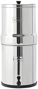 Big Berkey Gravity-Fed Stainless Steel Countertop Water Filter System 2.25 Gallon with 2 Authentic Black…