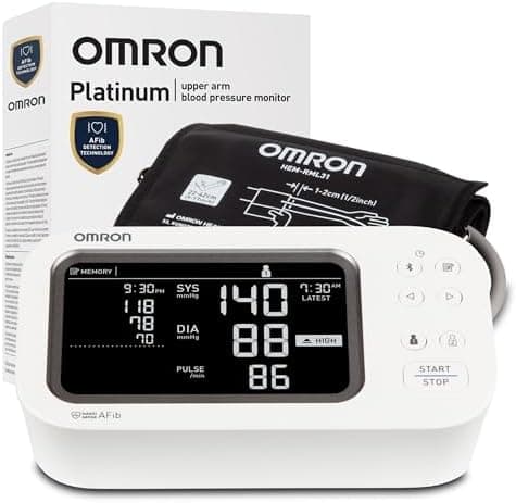 Omron Platinum Blood Pressure Monitor for Home Use & Upper Arm Blood Pressure Cuff - #1 Doctor & Pharmacist…