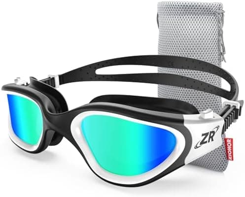 ZIONOR Swim Goggles, Upgraded G1 Polarized Swimming Goggles Anti-Fog for Adult Men Women Global Recycled Standard