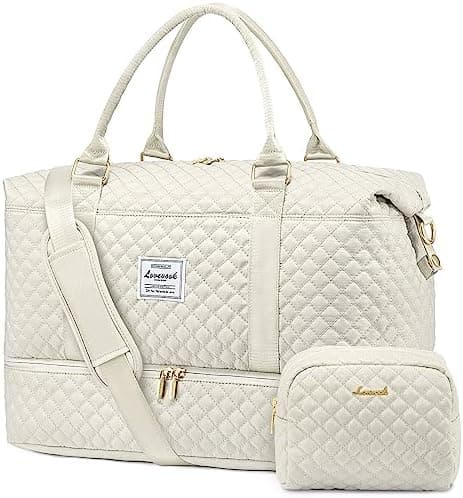 LOVEVOOK Travel Duffle Bag,Weekender Bags for Women with Shoe…