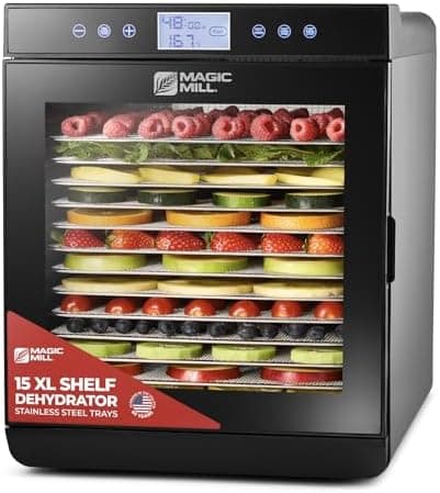 Magic Mill Premium Food Dehydrator Machine (15 Extra-Large Stainless…