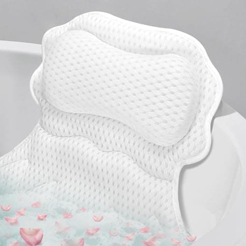 SetSail Bath Pillow, Relaxing Bath Pillows for Tub Neck and Back Support Soft 4D Breathable Air Mesh Ergonomic Bathtub Pillow…