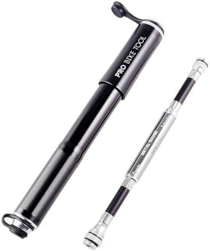 Pro Bike Tool Mini Bike Pump with Gauge - Compact and Portable Bicycle Tire Pump for Fast Inflation - Durable Bicycle Pump…