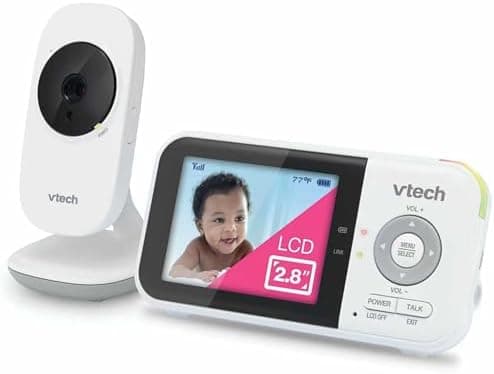 VTech Baby Monitor No WiFi – 19Hr Video Battery, 1000ft Range, Night…