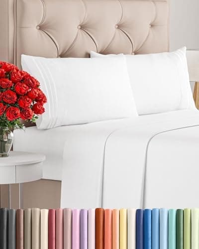 Queen Size 4 Piece Sheet Set - Comfy Breathable & Cooling Sheets - Hotel Luxury Bed Sheets for…