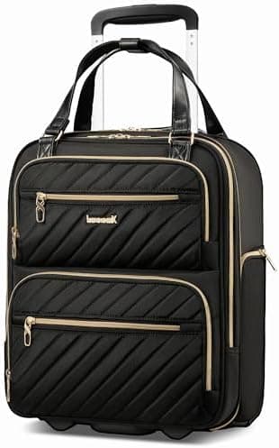 LUGGEX Underseat Carry On Luggage with Wheels, UDK Stylish…