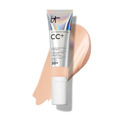 IT Cosmetics CC+ Cream - Natural Full Coverage Foundation With SPF 50+, Color Corrector & Anti-Aging Hydrating Serum, Hyaluronic…