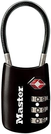 Master Lock Master Lock 4688D Accepted Set Your Own Combination TSA Approved Luggage Lock, 1 Pack, Black