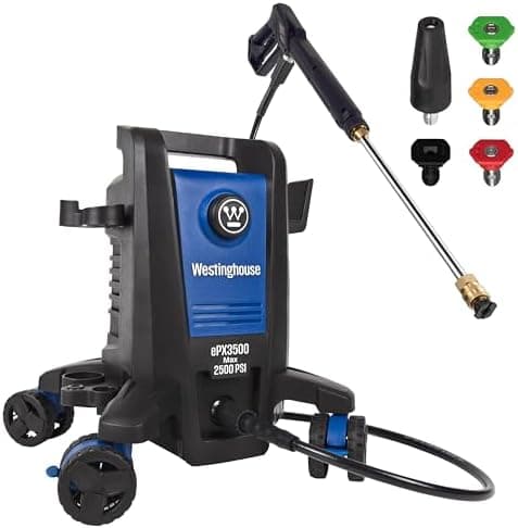 Westinghouse ePX3500 Electric Pressure Washer, 2500 Max PSI 1.76 Max GPM with Anti-Tipping…