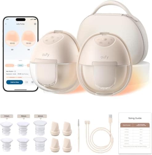 eufy Security Heated Wearable Breast Pump S1 Pro, Slim Hands-Free with Industry-Leading HeatFlow Tech…