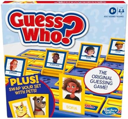 Hasbro Gaming Guess Who? Board Game, with People and Pets Cards, The Original Guessing Game for Kids, Ages 6 and Up, Easter Gifts…