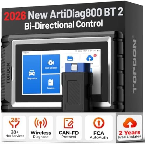 TOPDON AD800BT 2 OBD2 Scanner, 2026 Bidirectional Scan Tool, Function as AD900 Lite AD Pro, All System Automotive Diagnostic…