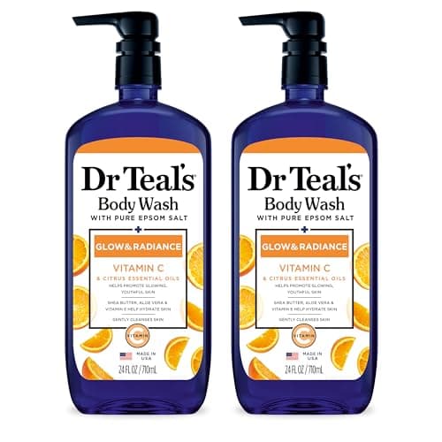 Dr Teal's Body Wash with Pure Epsom Salt, Glow & Radiance with…