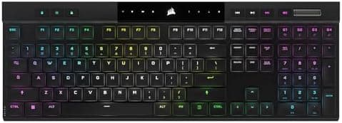 Corsair K100 AIR Wireless RGB Mechanical Gaming Keyboard - Ultra-Thin, Sub-1ms Slipstream, Low-Latency…