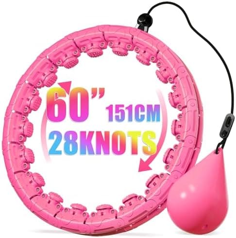 Weighted Hula Infinity Fitness Hoop for Adult Weight Loss, 2 in 1 Smart Fitness Workout Hula Circle Hoops with 28 Detachable…