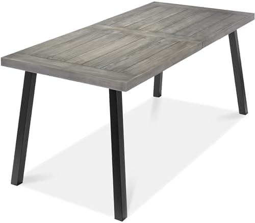 Best Choice Products 6-Person Indoor Outdoor Acacia Wood Dining Table, Picnic Table w/Powder-Coated Steel, 350 Pound Capacity…