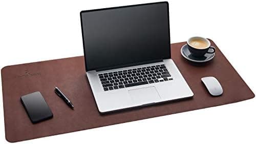 Gallaway Leather Desk Mat, Office Writing Desk Pad, Large 36" x 17" Dark Brown, for Top of Desks, Gift Ready Elegant Computer…