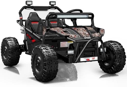 First Ride On 36V Kids Ride On UTV, 2-Seater 400W Electric Car for Kids 6+, 5-8 MPH Speed, 14" EVA Wheels, Metal Frame, Bluetooth…