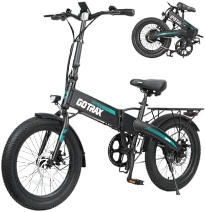 Gotrax 20" Folding Electric Bike with 40Miles (Pedal-assist1) by 48V Battery, 20Mph Power by Peak 500W, Adult Electric Bicycle…