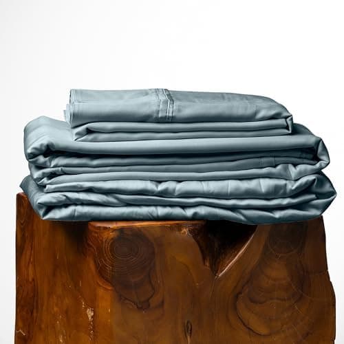 Olive + Crate Tencel Lyocell Eucalyptus Queen Size Sheet Set - Cooling Tencel Sheets for Hot Sleepers with 18 Inch Deep Pocket…