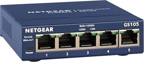 NETGEAR 5-Port Gigabit Ethernet Unmanaged Switch (GS105NA) - Desktop…
