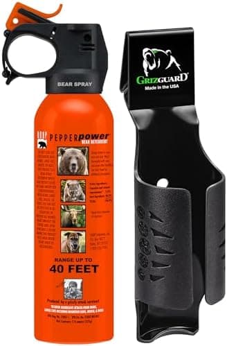 UDAP Pepper Power Magnum Bear Spray Self Defense Deterrent with Holster for Camping, Hiking…