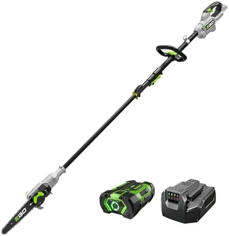 EGO Power+ Pole Saw for Tree Trimming, Cordless Electric Pole Saw with Telescopic LED Cut Line Indicator, Includes 56V 2.5Ah…